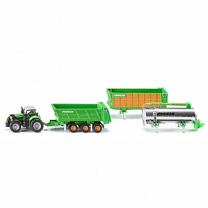 Трактор Дотц Фар с набором из 3 прицепов, 1:87 (Siku, 1848k)